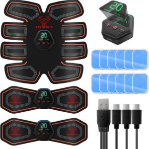 Abs Stimulator Military Grade, Vital Flex Core Ab Stimulator Military Grade, MHD TENS - Ab Stimulator and for Easy Abs Muscle Stimulation and Muscle Activation, Ideal Home Gym Device,Unisex