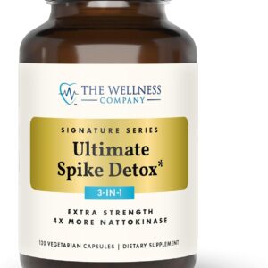 The Wellness Company Ultimate Spike Detox – Dr. McCullough Designed - 3-in-1 Nattokinase, Turmeric, & Bromelain Extra Strength | 120ct (1 Month Supply)