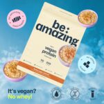 BE AMAZING Vegan Protein Powder, Brown Sugar Oatmeal, 20g Plant Based Protein with Prebiotic Fiber, Low Carb, Dairy and Gluten Free Shake Mix, No Added Sugar, 29.3 oz, 25 Servings