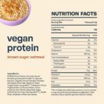 BE AMAZING Vegan Protein Powder, Brown Sugar Oatmeal, 20g Plant Based Protein with Prebiotic Fiber, Low Carb, Dairy and Gluten Free Shake Mix, No Added Sugar, 29.3 oz, 25 Servings