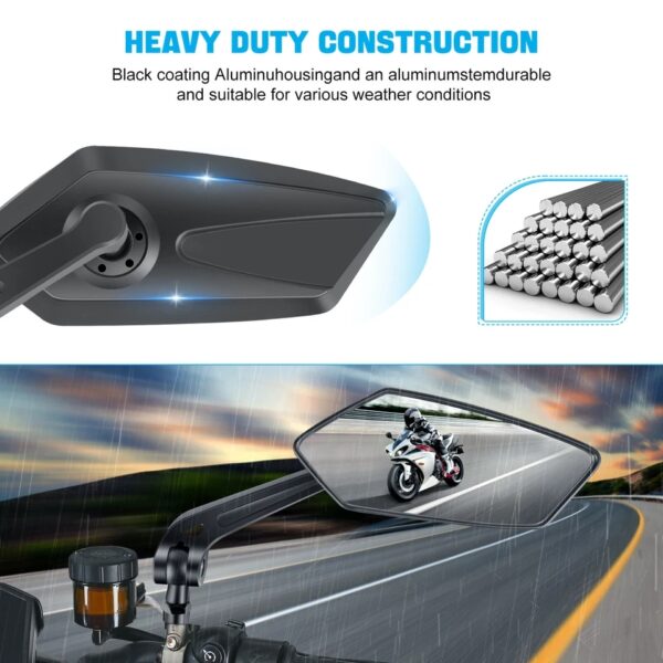 Pair Motorcycle Side Mirrors Rearview For Honda Rebel CMX 1100 250 300 450 500