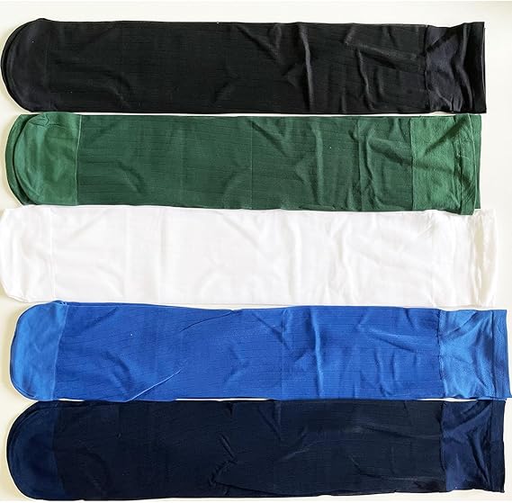 Uaussi 5 Pairs Mens Silk Sheer Socks OTC Ultra Thin Nylon Dress Sock Daily Casual Stockings Work Business Sox