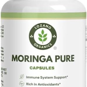Moringa Powder Capsules - 800mg of Pure Nutrient-Rich Moringa Powder - A Natural Green Antioxidant Superfood - Rich in Essential Vitamins & Amino Acids for Overall Wellness