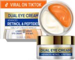 SKIN ULTIMA Dual Eye Cream with Advanced Retinol, Peptides, Caffeine for Puffy Eyes and Dark Circles, Wrinkles, Anti Aging, Under Eye Bags Treatment, Instant Tightener, Fragrance Free, 0.68 OZ