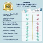 LIVFRESH Toothpaste Gel, Clinically Proven to Remove Plaque 250% Better, Improves Gum Health 190% Better, Prevents & Reduces Tartar, Peppermint