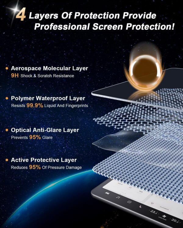 2026 Chevy Traverse Screen Protector - For 2024-2026 Chevy Traverse/Silverado EV 17.7-Inch Navigation Screen - 9H Hardness Tempered Glass HD Clear 2024-2026 Traverse Accessories Anti Fingerprints