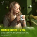 40 Premium Soursop Graviola Leaf Tea Bags, 100% Natural and Pure from Soursop Leaves, Handmade, Made With Natural Materials-Corn Fiber Tea Bag, Sugar/Caffeine/Gluten Free, Hoja Guanabana Tea