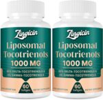 Vitamin E Tocotrienols - Liposomal Tocotrienols Supplement 1000mg, Highly Absorbable Delta Tocotrienol and Gamma Tocotrienol for Bone Health, and Antioxidant Support, 120 Softgels
