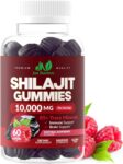 Shilajit Gummies 10,000mg for Men & Women - Maximum Strength Pure Himalayan Shilajit, Gluten-Free, Non-GMO, 100% Vegetarian - Natural Raspberry Flavor - 60 Count
