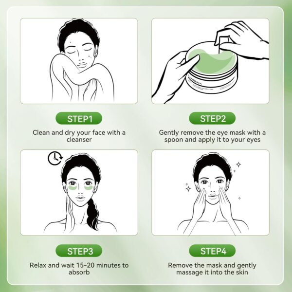 LANBENA Aloe Vera Under Eye Patches for Puffy Eyes and Dark Circles Collagen Eye Gels Mask - Skin Treatment Pads Hydration and Skin Elasticity-30 Pairs