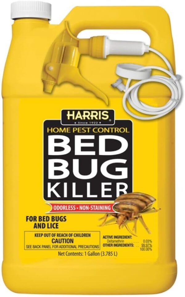 HARRIS Bed Bug Killer, Liquid Spray with Odorless and Non-Staining Formula (Gallon)