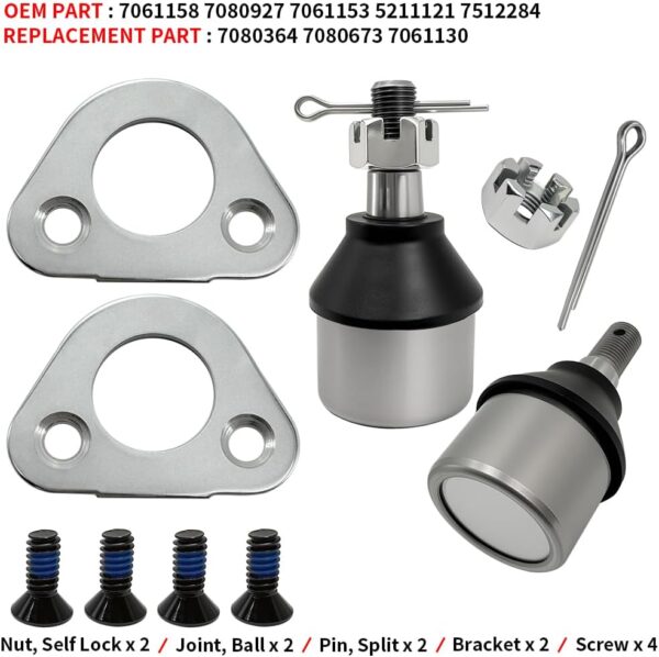2 Pack Ball Joint & Bracket Kit for Big Boss Trail Boss Magnum Scrambler Ranger Sportsman 300 325 335 330 400 425 450 500 570 700 800