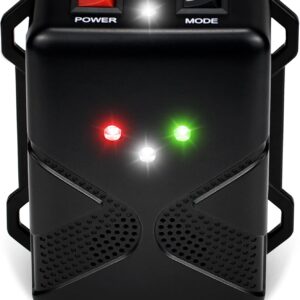 Ultrasonic Rodent Repellent for Car Engine – Battery Powered Under Hood Mouse Repeller with Flashing Strobe Light, Keeps Rats and Mice Away from Vehicle, Automobile, Truck, Garage, Attic, Barn, Shed