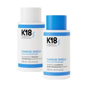 K18 Damage Shield Shampoo & Conditioner, Smoothing & Protective from Environmental Stressors, Maintains Hair Health, 8.5 Fl Oz x2