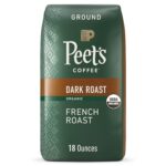 Peet's Coffee, USDA Organic Dark Roast Ground Coffee - French Roast 18 Ounce Bag