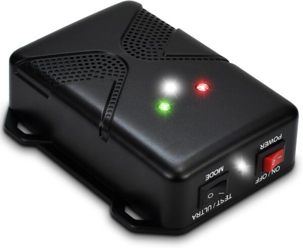 Ultrasonic Rodent Repellent for Car Engine – Battery Powered Under Hood Mouse Repeller with Flashing Strobe Light, Keeps Rats and Mice Away from Vehicle, Automobile, Truck, Garage, Attic, Barn, Shed