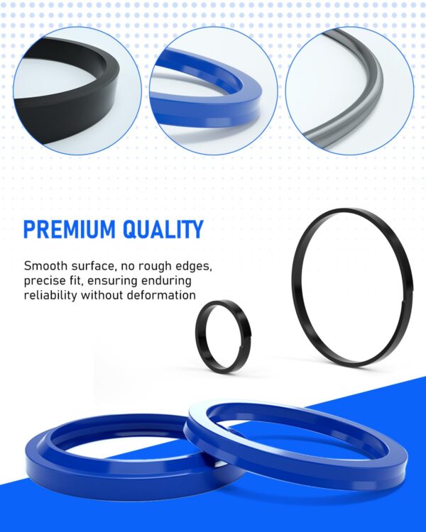 Hydraulic Log Splitter Cylinder Rebuild Seal Kit for 4.0"Bore x 1.75" Rod Cylinder, Dirty Hands Tools Huskee Log Splitter Parts Hydraulic Cylinder Rebuild Kit (Pack of 11)