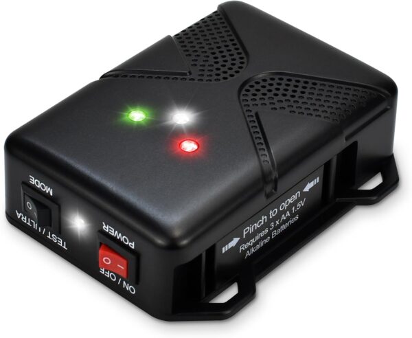 Ultrasonic Rodent Repellent for Car Engine – Battery Powered Under Hood Mouse Repeller with Flashing Strobe Light, Keeps Rats and Mice Away from Vehicle, Automobile, Truck, Garage, Attic, Barn, Shed