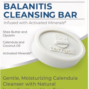 terrasil Balanitis Soap for Men, Care & Relief from Balanitis Symptoms: Itch, Redness. Natural, Dermatologist Tested & Hypoallergenic Approved (75gm)