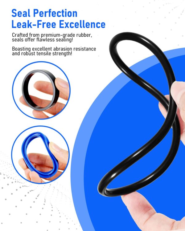 Hydraulic Log Splitter Cylinder Rebuild Seal Kit for 4.0"Bore x 1.75" Rod Cylinder, Dirty Hands Tools Huskee Log Splitter Parts Hydraulic Cylinder Rebuild Kit (Pack of 11)