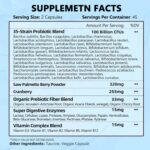 ZEBORA Probiotics for Men 100 Billion CFU - Probiotics for Digestive Health, Men's Probiotic Supplement, Prebiotics & Enzymes, for Prostate Health with Saw Palmetto | 90 Veg Capsules