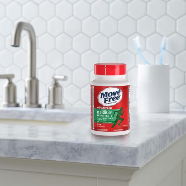 Move Free Advanced Glucosamine Chondroitin MSM Joint Support Supplement, Supports Mobility Comfort Strength Flexibility & Bone - 120 Tablets (40 servings)*