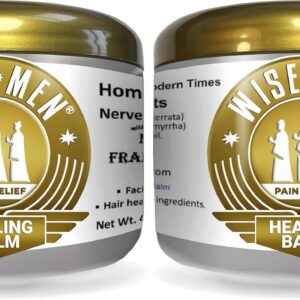 Wise Men Healing Balm with Myrrh and Frankincense Essential Oils for Neuropathy, Sciatica and Nerve Pain Massage and Skin Moisturizing (Pack of 2)
