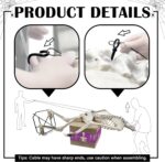 12 ft Skeleton Replacement Accessories - Replacement Coated Guy Wire Cable, Upgrade Stainless Steel Wire Repair Parts for 12ft Giant-Sized Skeleton Part U