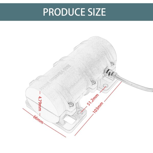 12V Rotary Vibration Motor, 3800RPM Vibrating Motor with Speed Controller, Adjustable Power Supply for Electric Massage Chair, Bed, Sieve, Shaker and More Vibrators