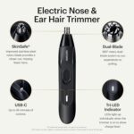 MANSCAPED® The Weed Whacker® 2.0 Electric Nose & Ear Hair Trimmer – 7,000 RPM Precision Tool with Rechargeable Battery, Wet/Dry, Easy to Clean, Improved Stainless Steel Replaceable Blade