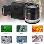 30X Loupe Magnifier, USB Rechargeable 8 Lights Portable Eye Loupe Sewing Magnifying Glass for Watches, Jewelry, Coins, Currency, Stamps