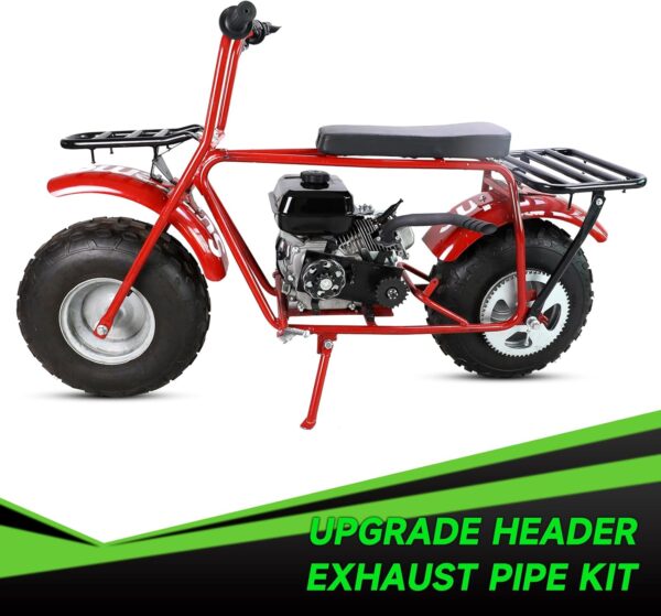 212cc Exhaust Pipe Kit Compatible with Predator 212 196cc 224cc Coleman Mini Bike CT200U CT200U-EX BT200X KT196 Go Kart Baja Warrior GX160 GX200 OHV Clone Engine Parts w/Valve Springs (Black)