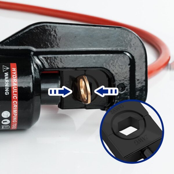 AMZCNC Hydraulic Crimping Tool with 9 Sets of American Standard Dies Battery Terminal Crimper Battery Cable Crimper (Standard US 12 AWG to 2/0 AWG)