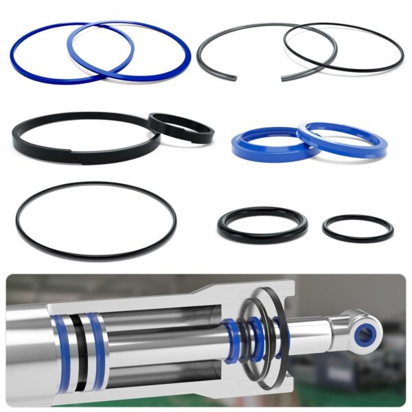 Hydraulic Log Splitter Cylinder Rebuild Seal Kit for 4.0"Bore x 1.75" Rod Cylinder, Dirty Hands Tools Huskee Log Splitter Parts Hydraulic Cylinder Rebuild Kit (Pack of 11)