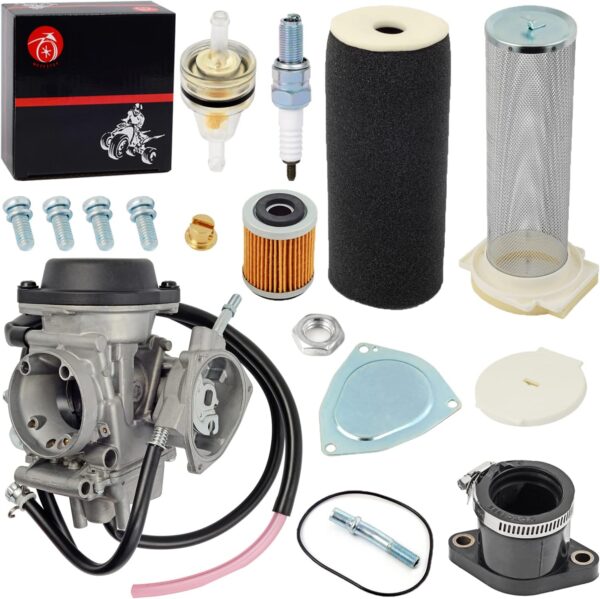 Carburetor Carb & Air Filter & Guide Intake Manifold Boot Kit For Yamaha 2004-2013 Raptor 350 Air Filter