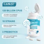 Probiotics 120 Billion CFUs 18 Strains, 3 Prebiotics & Digestive Enzymes for Men Women,Digestive & Immune Support,Shelf Stable Non-GMO 60 Capsules