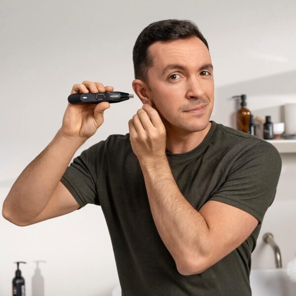 MANSCAPED® The Weed Whacker® 2.0 Electric Nose & Ear Hair Trimmer – 7,000 RPM Precision Tool with Rechargeable Battery, Wet/Dry, Easy to Clean, Improved Stainless Steel Replaceable Blade