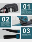 AMZCNC Hydraulic Crimping Tool with 9 Sets of American Standard Dies Battery Terminal Crimper Battery Cable Crimper (Standard US 12 AWG to 2/0 AWG)