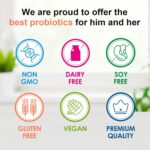 Probiotics 120 Billion CFUs 18 Strains, 3 Prebiotics & Digestive Enzymes for Men Women,Digestive & Immune Support,Shelf Stable Non-GMO 60 Capsules