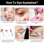 Lash Color Kit Eyelash and Eyebrow Color Set Black with Natural Effects Waterproof Brow Color with Gentle Ingredients Easy to Use for Salon & Home 7ml