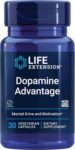 Life Extension Dopamine Advantage, Cognitive Health, Mental Sharpness, Motivation, Vitamin B12, phellodendron bark Powder, Gluten Free, Non-GMO, Vegetarian, 30 Capsules