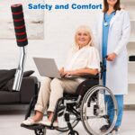 2 Pcs Wheelchair Brake Extenders, 5 Inch Anti-Slip Brake Extension Handles Replacement for Wheelchair Wheel Lock Grips, Transport Chair, Power Chair Accessories (Silver)