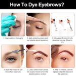 Lash Color Kit Eyelash and Eyebrow Color Set Black with Natural Effects Waterproof Brow Color with Gentle Ingredients Easy to Use for Salon & Home 7ml