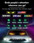 Devil's Eye 2pcs:14"x4.3" Programmable ojos led para carro Windshield Display for Sedans, SUVs & Medium Trucks - USB-Powered LED Matrix Panel
