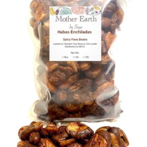 Habas Enchiladas Mexicanas, Toasted Chili Seasoned Fava beans Authentic Mexican Style Premium Quality (16 oz)
