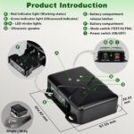 Ultrasonic Rodent Repellent for Car Engine – Battery Powered Under Hood Mouse Repeller with Flashing Strobe Light, Keeps Rats and Mice Away from Vehicle, Automobile, Truck, Garage, Attic, Barn, Shed