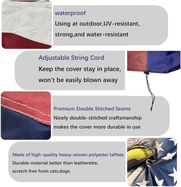 Pool Table Cover, Waterproof & Dustproof Outdoor/Indoor Polyester Taffeta Cloth Table Cover，Billiard Pool Table Cover Scratch-Resistant