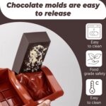 Chocolate Mold - Deep Dubai 2 Inch Pistachio Silicone Thick Mold for Stuffed Bar, Large Candy Bar Mold for Filling
