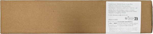 Aluminum Alloy Oval Shower Curtain Rod Hoop Square Shape Bathroom Rod for Clawfoot Tub Free Standing Tubs (Black)