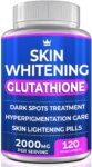 Glutathione Whitening Pills - 120 Capsules 2000mg Glutathione - Effective Skin Lightening Supplement - Dark Spots, Melasma & Acne Scar Remover, Hyperpigmentation Treatment - Anti-Aging Antioxidant